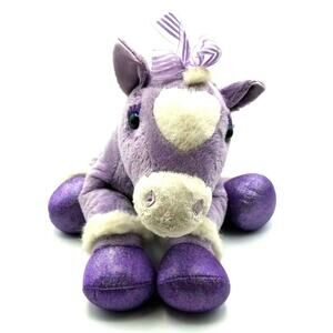 Glittery Purple Pony BUILD A BEAR Clydesdale Retired ADORABLE 16x12"